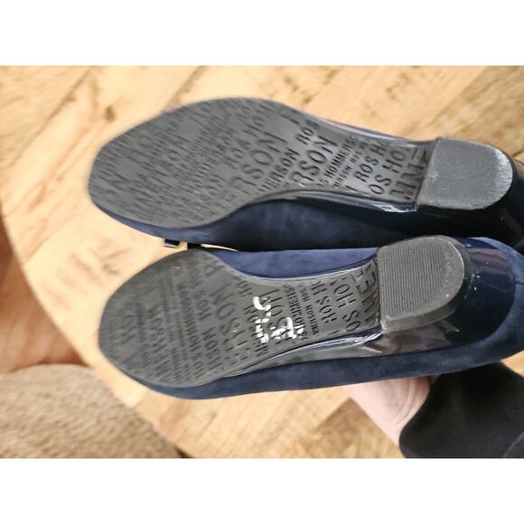 Ros Hommerson Leather Tulane Classic Slip On Shoe Women's Size 8.5 SS Navy - Picture 9 of 10